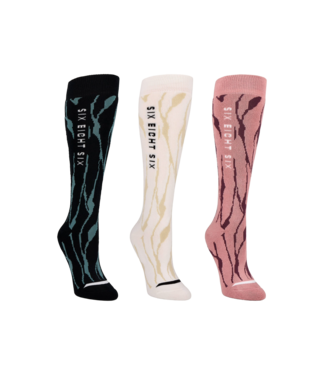 686 686 WOMENS CEPA SNOW SOCKS - 3 PACK ASSORTED 2027
