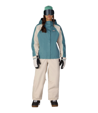 686 686 WOMENS HOLOGRAM SHELL JACKET PALE FIRN COLOURBLOCK 2027