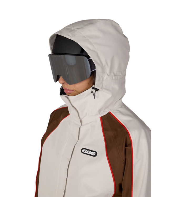686 WOMENS HOLOGRAM SHELL JACKET LIMESTONE COLOURBLOCK 2027