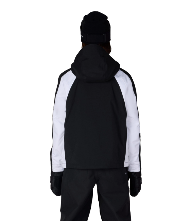 686 WOMENS HOLOGRAM SHELL JACKET BLACK WHITE COLOURBLOCK 2027