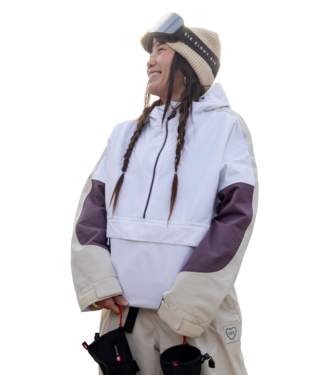 686 686 WOMENS OUTLINE SHELL ANORAK WHITE COLOURBLOCK 2027
