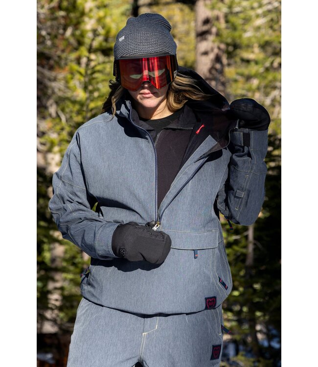 686 WOMENS OUTLINE SHELL ANORAK NAVY DENIM 2027