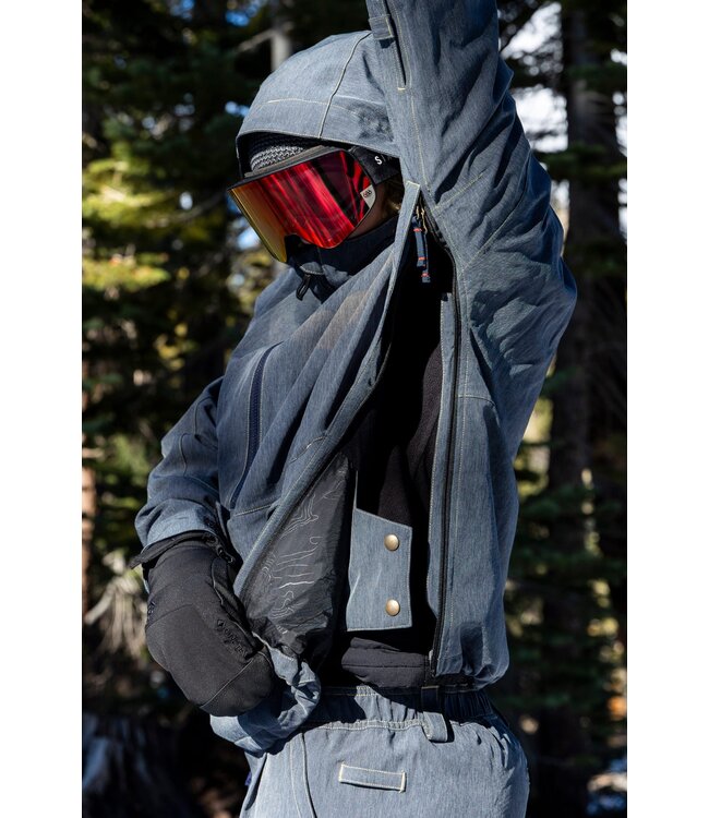 686 WOMENS OUTLINE SHELL ANORAK NAVY DENIM 2027
