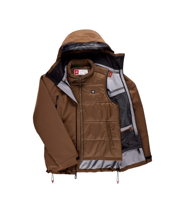 686 MENS SMARTY 3-IN-1 RODEO 3L JACKET DARK EARTH 2027