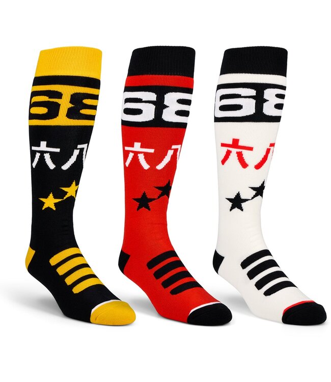 686 MENS KANJI SNOW SOCKS - 3 PACK ASSORTED 2027