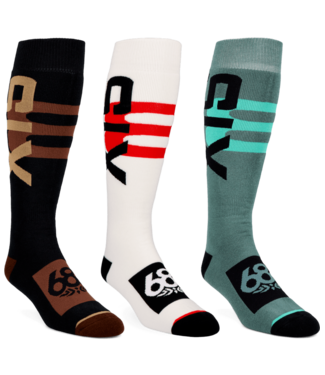 686 686 MENS SWISS SNOW SOCKS - 3 PACK ASSORTED 2027