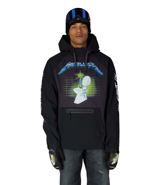 686 MENS METALLICA WATERPROOF HOODIE METALLICA BLACK 2027