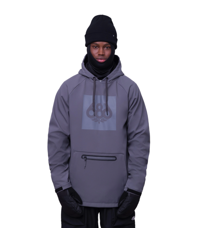 686 MENS WATERPROOF HOODIE RHINO GREY 2027