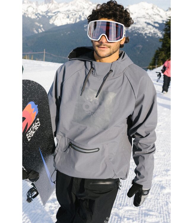 686 MENS WATERPROOF HOODIE RHINO GREY 2027