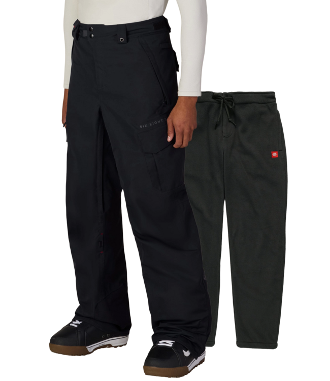 686 MENS SMARTY 3-IN-1 CARGO PANTS BLACK 2027