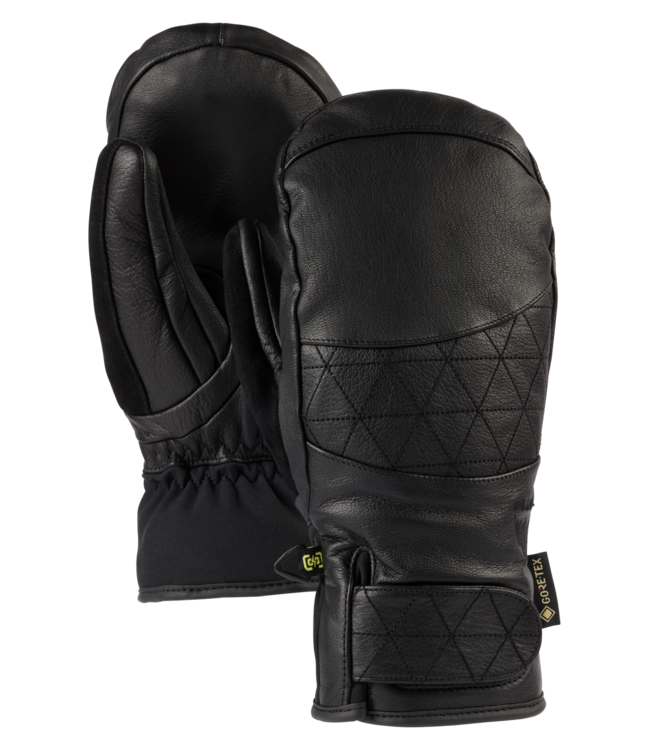 BURTON WOMENS GONDY GORE-TEX LEATHER MITTS TRUE BLACK 2027