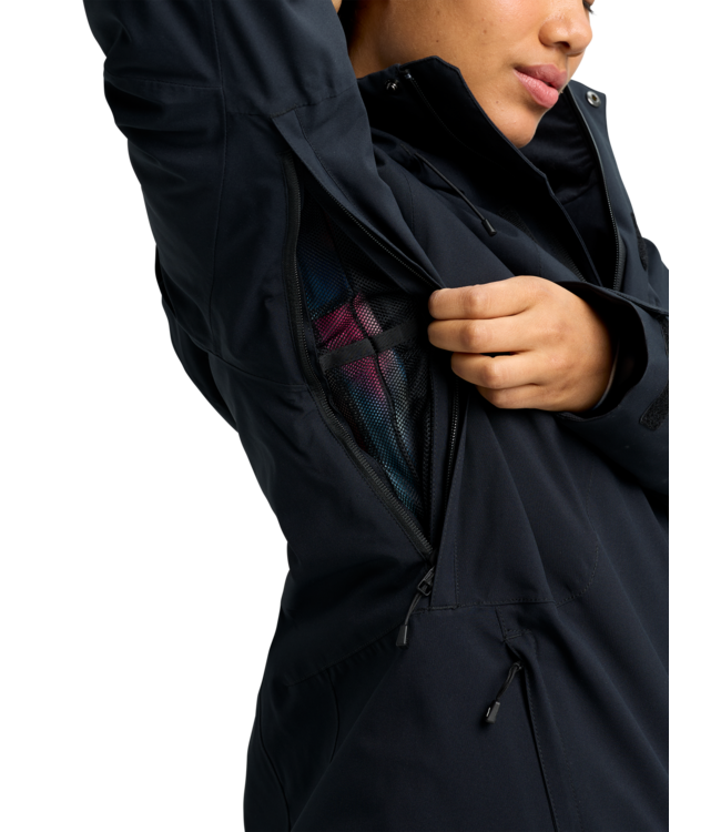 BURTON WOMENS RESERVE 2L INSULATED STRETCH SLIM JACKET TRUE BLACK 2027