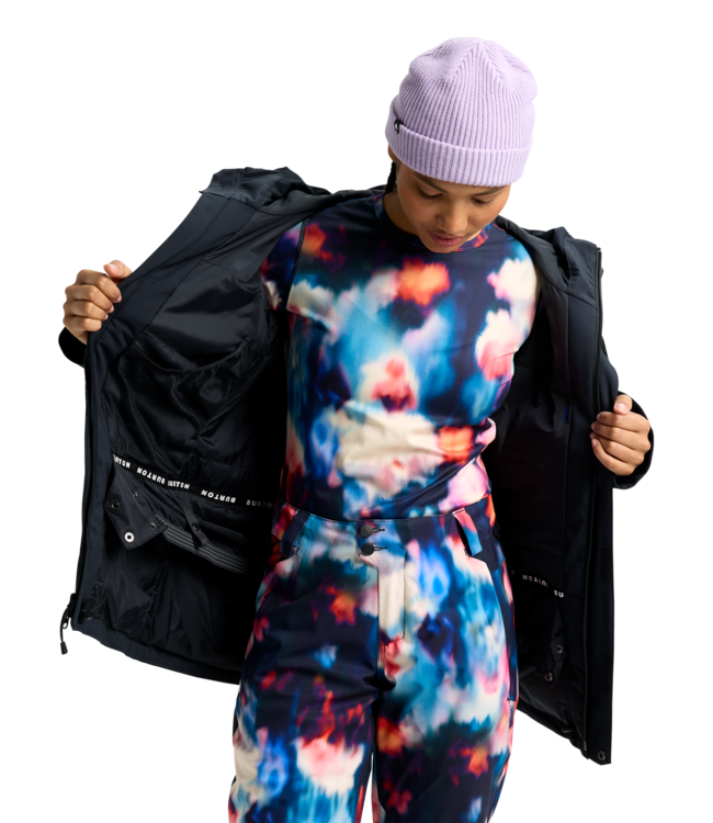 BURTON WOMENS RESERVE 2L INSULATED STRETCH SLIM JACKET TRUE BLACK 2027