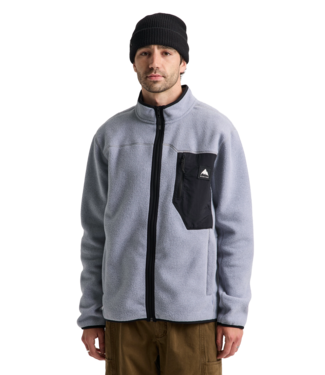 BURTON BURTON MENS CINDER FULL-ZIP FLEECE GRAY HEATHER 2027