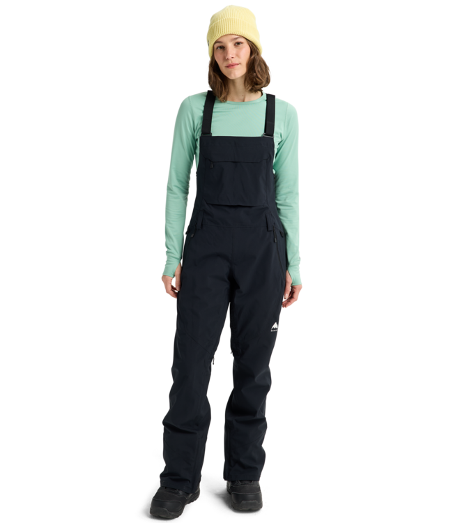 BURTON WOMENS RESERVE STRETCH BIB PANTS TRUE BLACK 2027