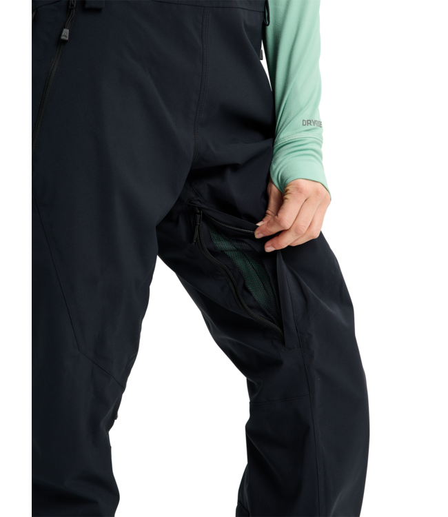 BURTON WOMENS RESERVE STRETCH BIB PANTS TRUE BLACK 2027