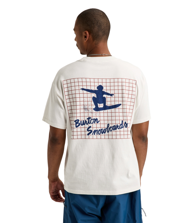 BURTON MENS 50/50 80'S SHORT SLEEVE TEE STOUT WHITE 2027