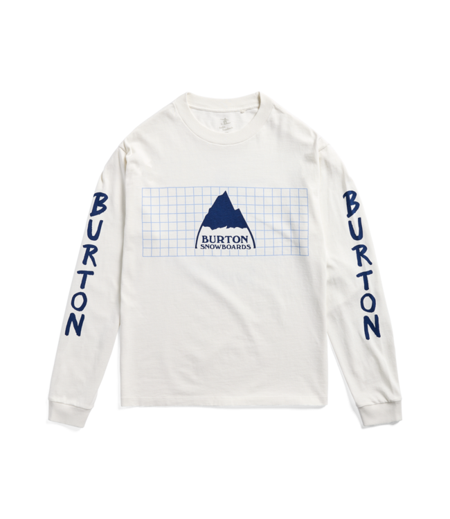 BURTON MENS 50/50 80'S LONG SLEEVE TEE STOUT WHITE