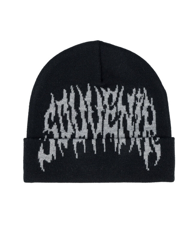 SOUVENIR MENS DIRTY CUFF BEANIE BLACK BLACK 2027