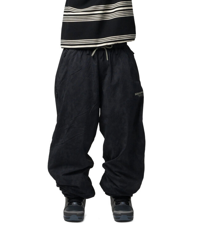 SOUVENIR MENS PARACHUTE PANTS BLACK BLOTCH PRINT 2027