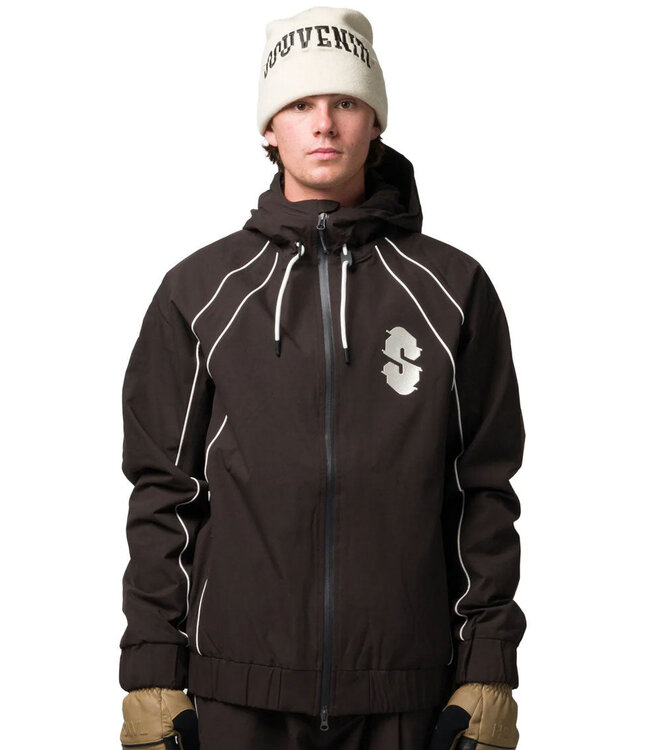 SOUVENIR MENS INSULATED TRACK JACKET COCOA 2027