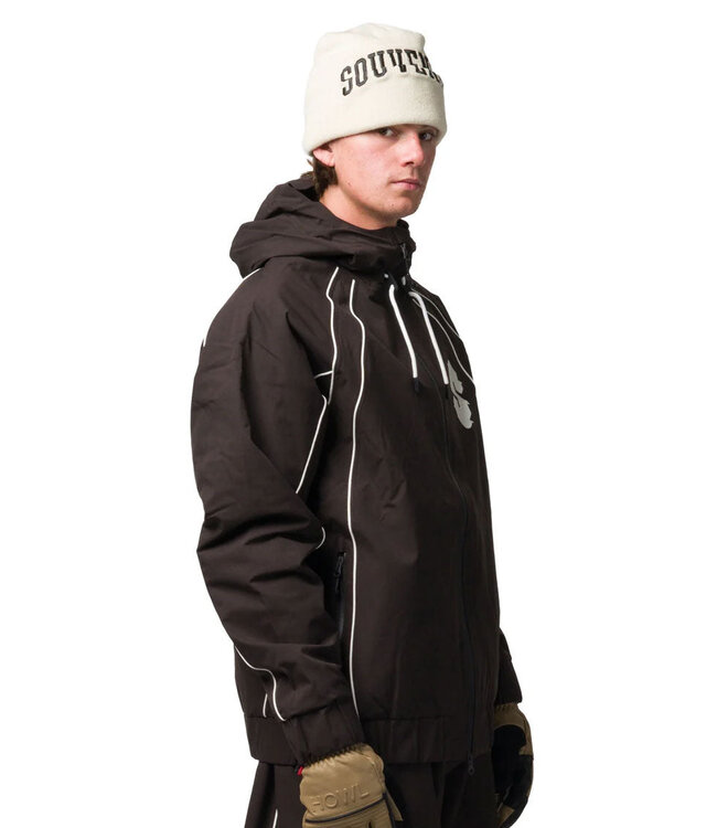 SOUVENIR MENS INSULATED TRACK JACKET COCOA 2027