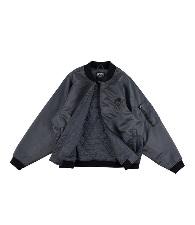 SOUVENIR MENS FLIGHT BOMBER JACKET WOLF GREY