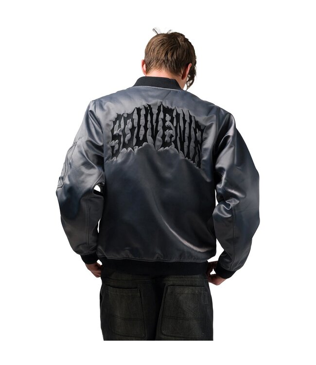 SOUVENIR MENS FLIGHT BOMBER JACKET WOLF GREY