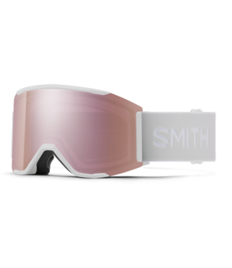 SMITH SMITH SQUAD MAG GOGGLE WHITE VAPOR W/ CHROMAPOP EVERYDAY ROSE GOLD MIRROR + CHROMAPOP STORM ROSE FLASH 2027