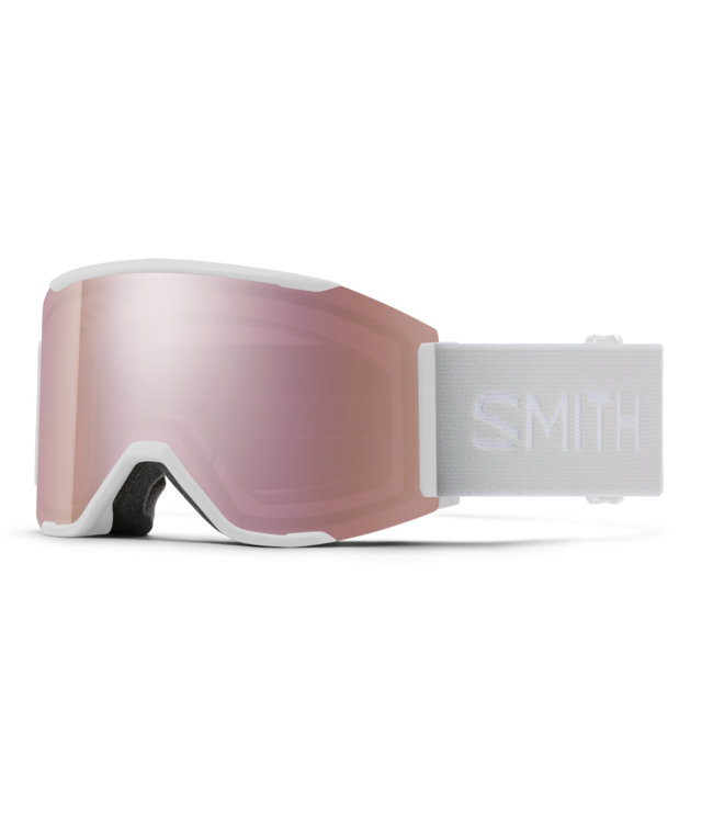 SMITH SQUAD MAG GOGGLE WHITE VAPOR W/ CHROMAPOP EVERYDAY ROSE GOLD MIRROR + CHROMAPOP STORM ROSE FLASH 2027