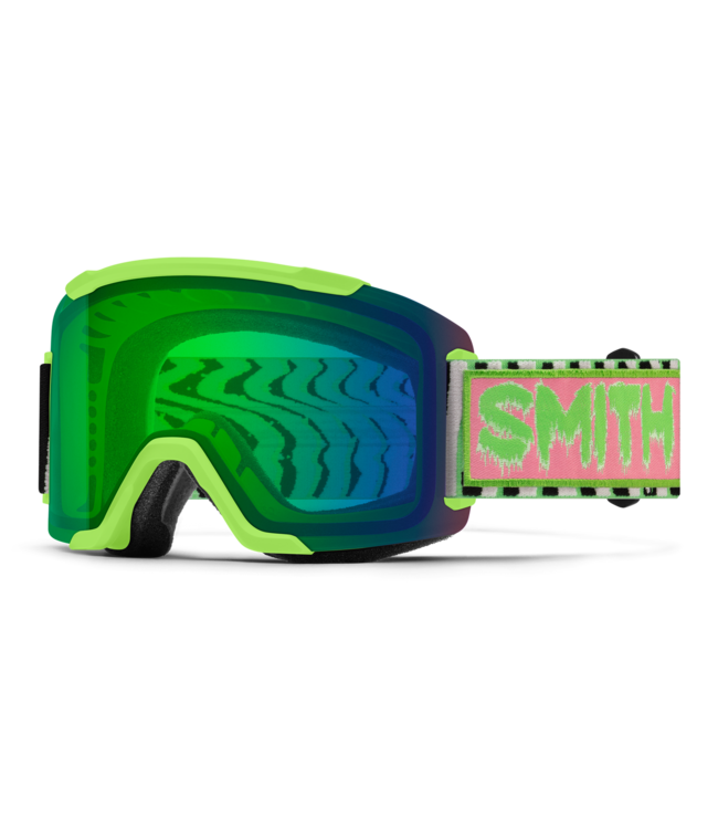 SMITH SQUAD GOGGLE SLIME STATIC SHAG w/ EVERYDAY GREEN + STORM BLUE 2027