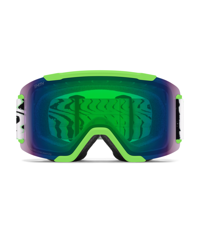 SMITH SQUAD GOGGLE SLIME STATIC SHAG w/ EVERYDAY GREEN + STORM BLUE 2027