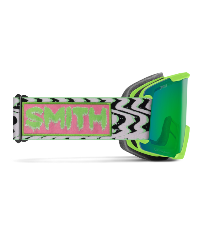 SMITH SQUAD GOGGLE SLIME STATIC SHAG w/ EVERYDAY GREEN + STORM BLUE 2027