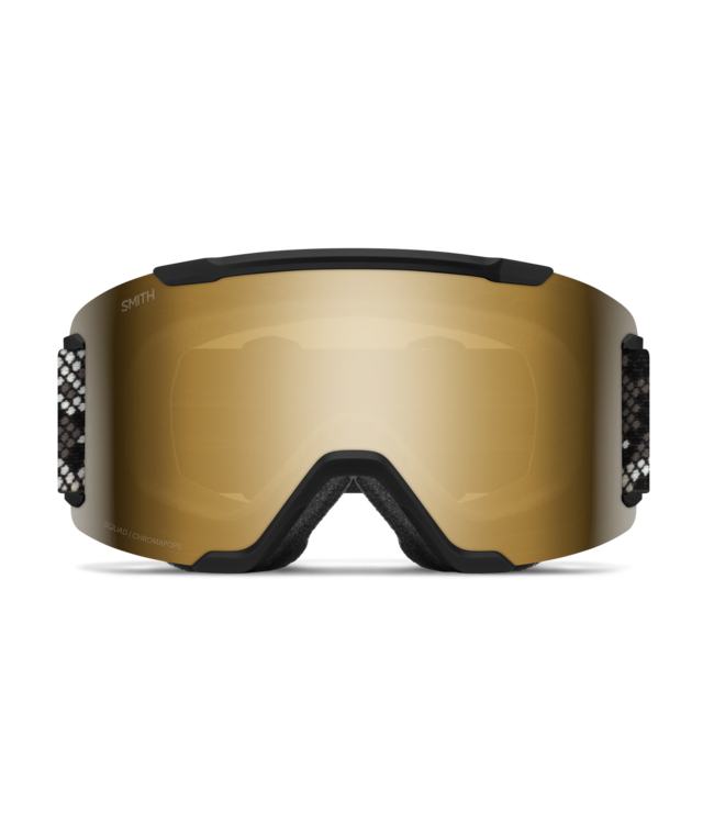 SMITH SQUAD GOGGLE BLACK SNAKESKIN w/ BLACK GOLD + STORM BLUE 2027