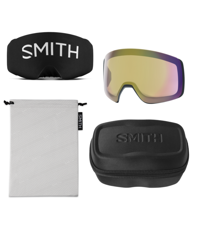 SMITH 4D MAG GOGGLE BLACK w/ EVERYDAY RED + STORM YELLOW 2027