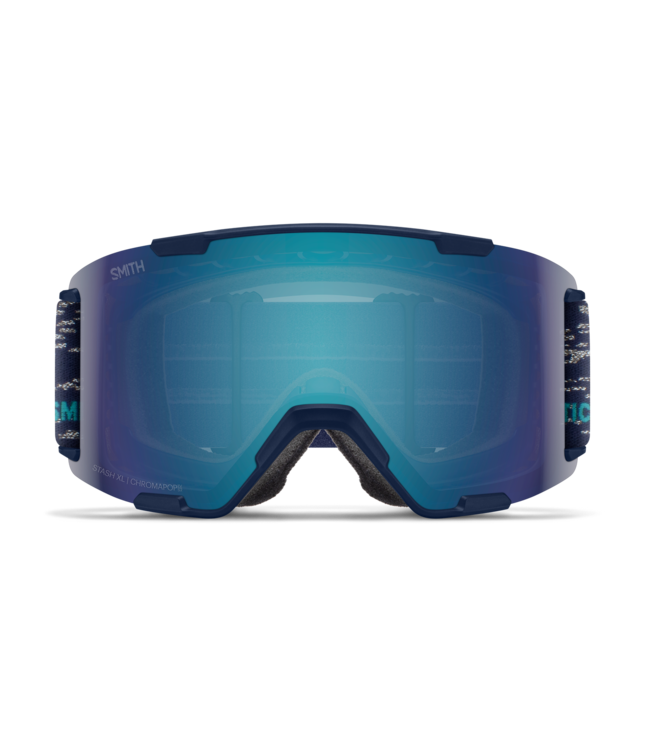 SMITH STASH XL LOW BRIDGE GOGGLE MIDNIGHT SNOW w/ EVERYDAY BLUE + STORM BLUE 2027