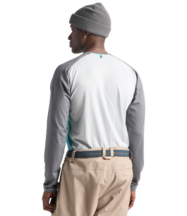 BURTON MENS SYN MIDWEIGHT BASE LAYER CREW GRAY CLOUD GOTHAM GREY MINERAL BLUE 2027