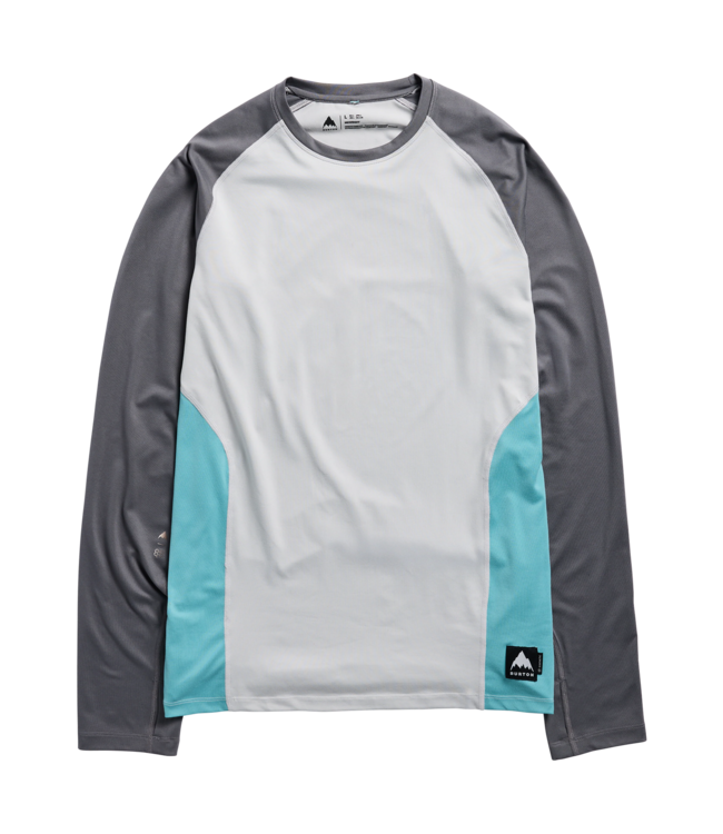 BURTON MENS SYN MIDWEIGHT BASE LAYER CREW GRAY CLOUD GOTHAM GREY MINERAL BLUE 2027