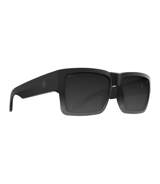 SPY CYRUS SUNGLASSES SOFT MATTE BLACK FADE w/ HAPPY GREY BLACK MIRROR
