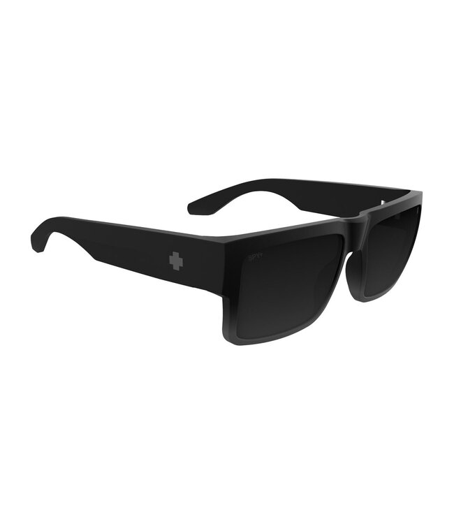 SPY CYRUS SUNGLASSES SOFT MATTE BLACK FADE w/ HAPPY GREY BLACK MIRROR