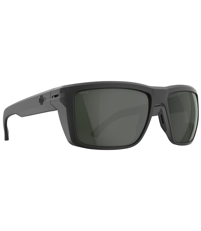 SPY OVERHAUL MATTE BLACK SUNGLASSES w/ HAPPY GREY GREEN