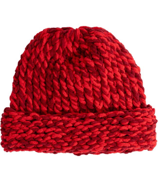 COAL MENS LAMPSHADE CUFFED BEANIE RED MARL 2027