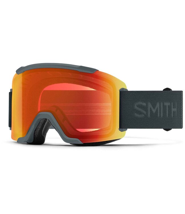 SMITH SQUAD LOW BRIDGE FIT GOGGLE SLATE w/ EVERYDAY RED + CLEAR 2027