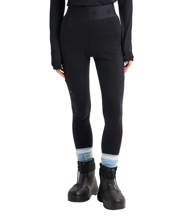 BURTON WOMENS MERINO MIDWEIGHT BASE LAYER PANTS TRUE BLACK 2027