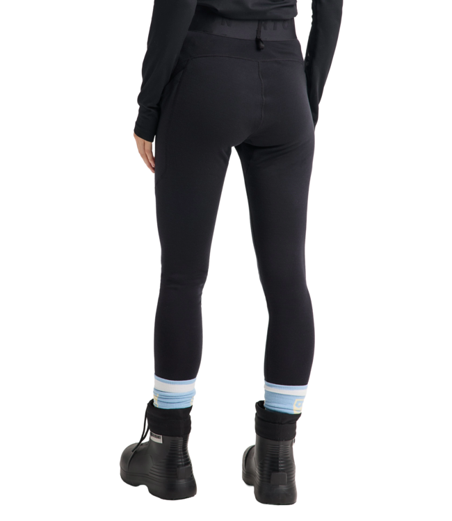 BURTON WOMENS MERINO MIDWEIGHT BASE LAYER PANTS TRUE BLACK 2027