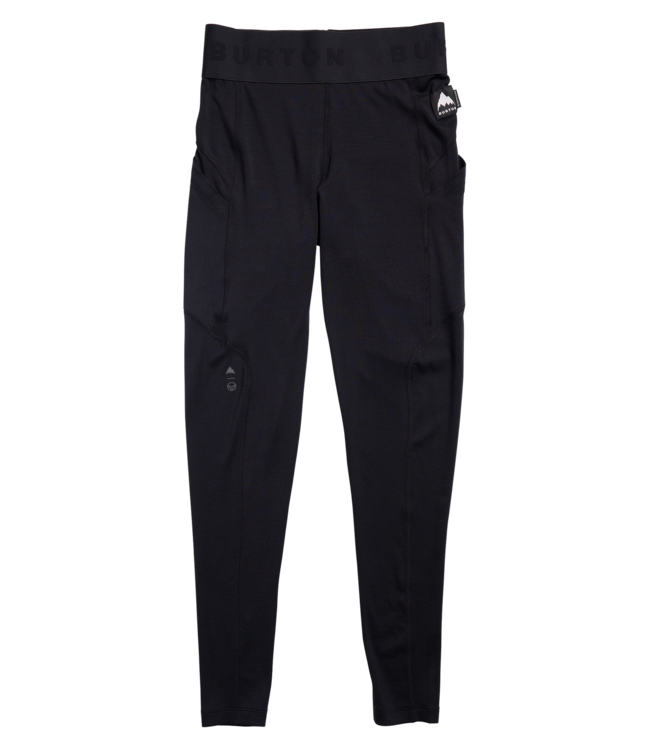 BURTON WOMENS MERINO MIDWEIGHT BASE LAYER PANTS TRUE BLACK 2027
