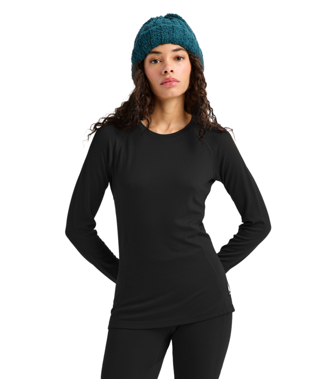 BURTON WOMENS MERINO MIDWEIGHT BASE LAYER CREW TRUE BLACK 2027