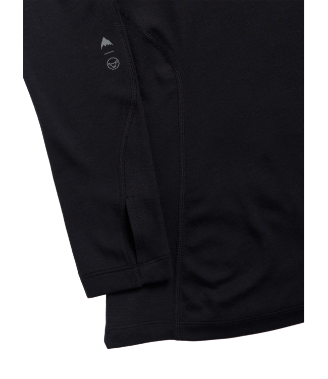 BURTON WOMENS MERINO MIDWEIGHT BASE LAYER CREW TRUE BLACK 2027