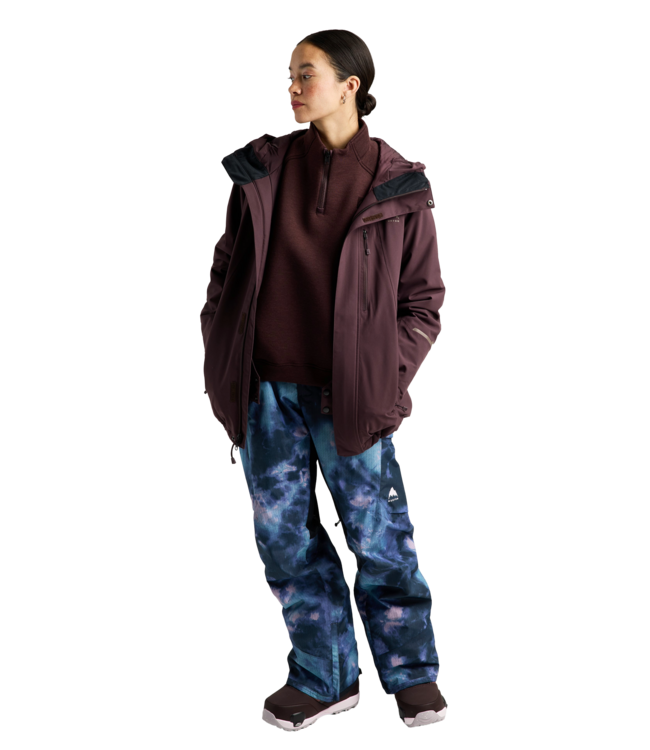 BURTON WOMENS RESERVE STRETCH INSULATED JACKET BEAR HUG BROWN 2027