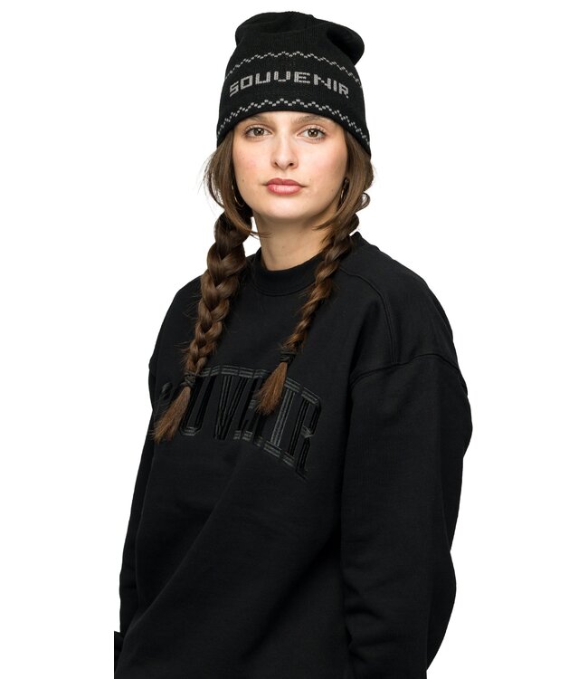 SOUVENIR JACQUARD SKULLY BEANIE BLACK 2027